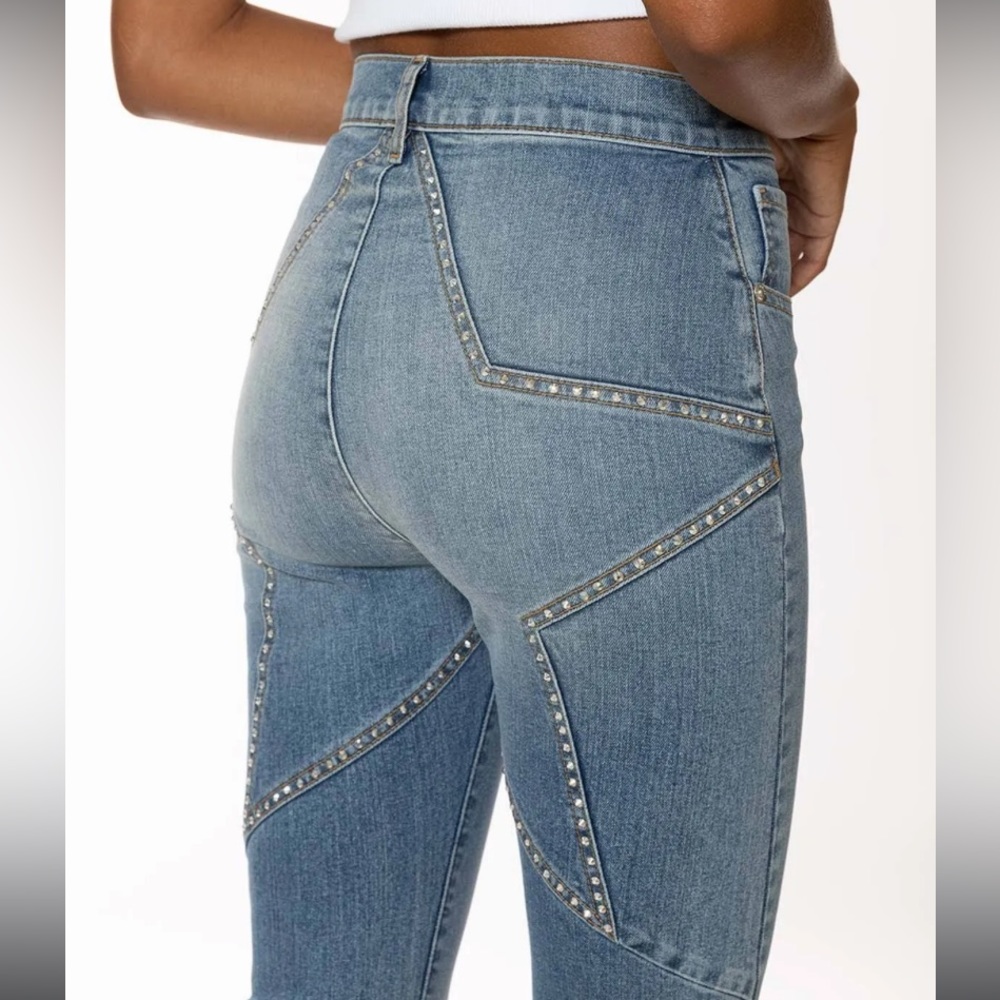Revice denim star rhinestone booty jeans